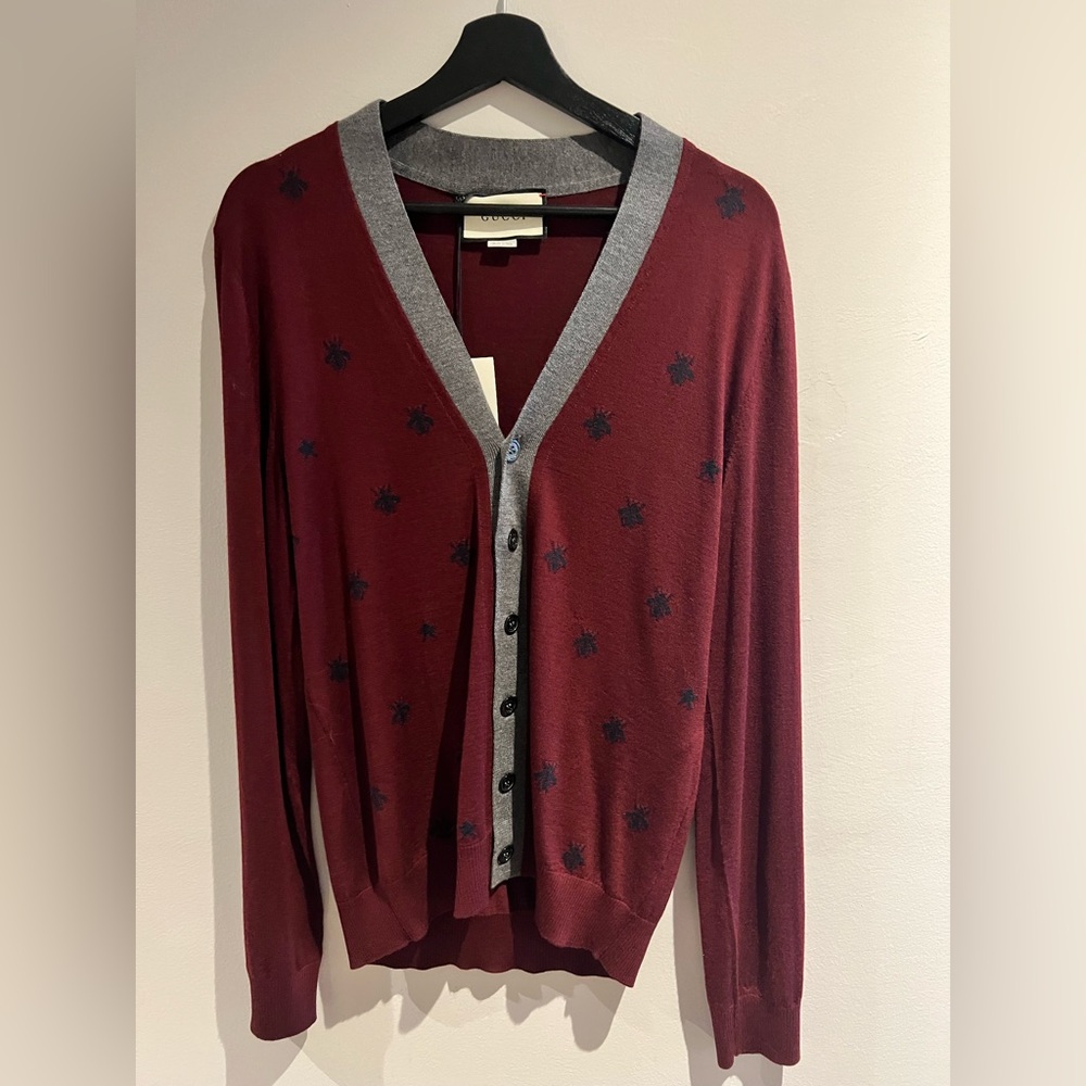 Gucci Wool Embroidered Long-Sleeve Cardigan – 2017 Collection (Size S)
